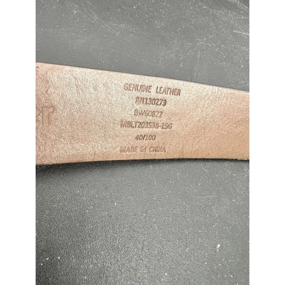 VTG Wrangler Western Brown Leather‎ Embossed Belt Cowboy